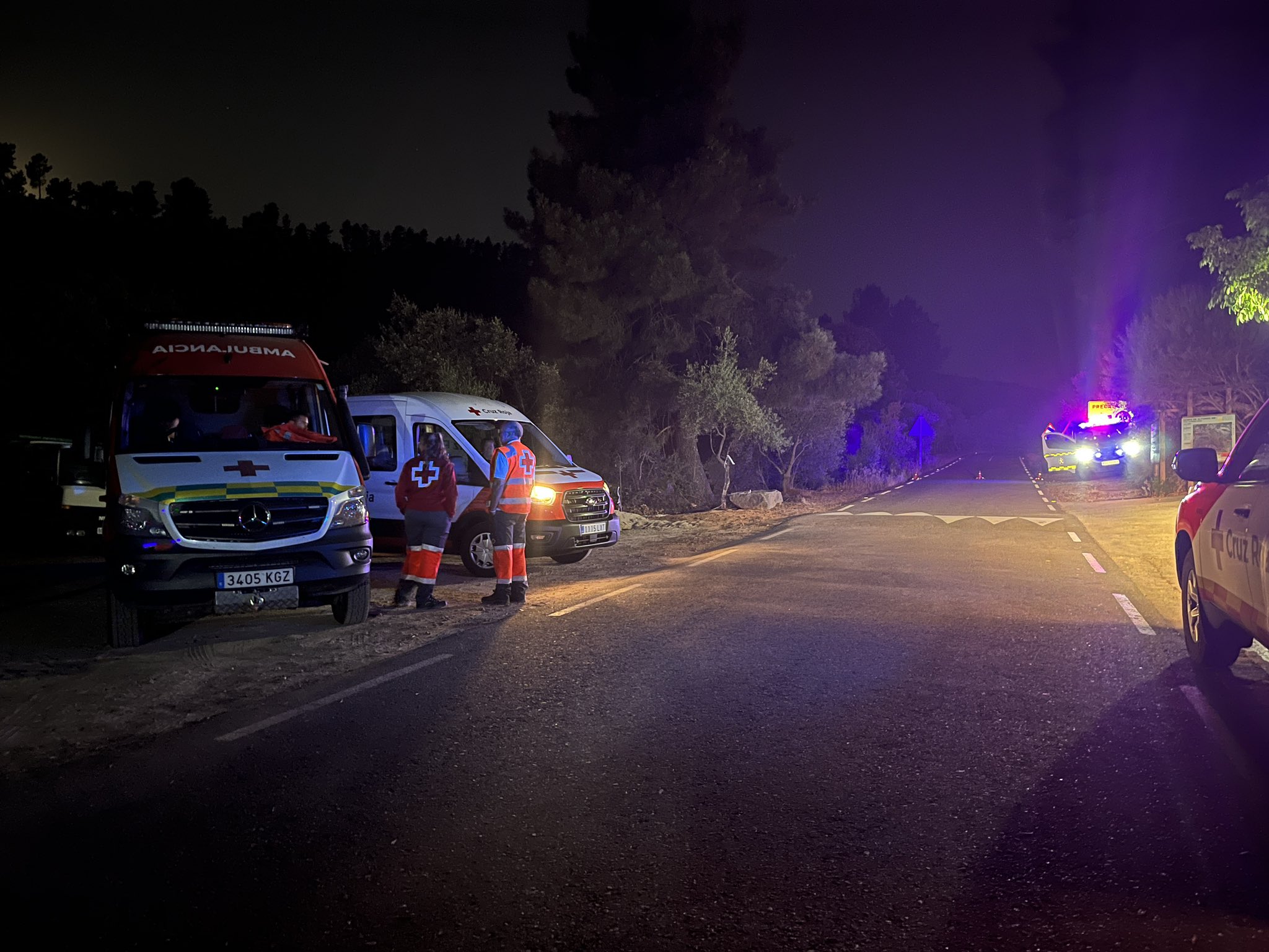 Cruz Roja Extremadura mantiene en la zona varias ambulancias