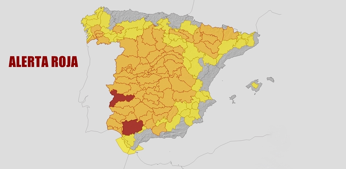 AEMET activa la alerta roja en las Vegas del Guadiana