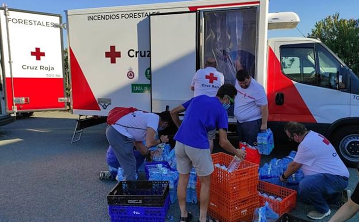 Movilizan a Cruz Roja Extremadura para atender a los evacuados en Las Hurdes