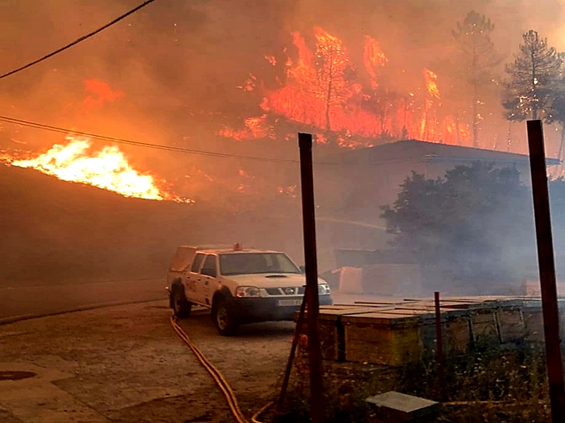 Espeluznantes imágenes del incendio de Las Hurdes