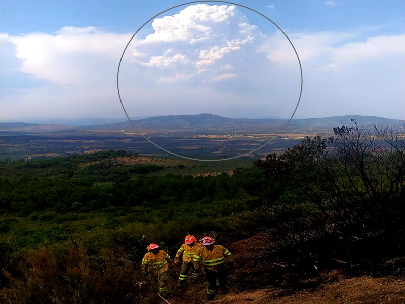 Espeluznantes imágenes del incendio de Las Hurdes