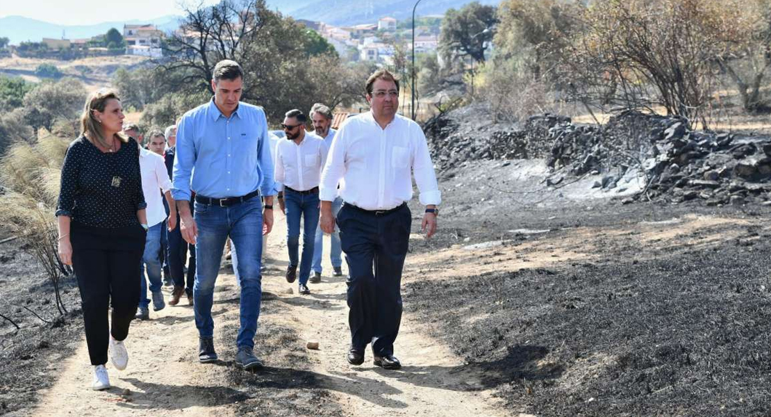 Vara asegura que se ha hecho frente con “solvencia” a los incendios que están asolando Extremadura