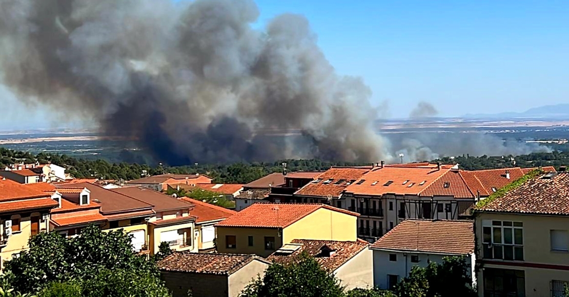 Evolución favorable del incendio en Villanueva de la Vera