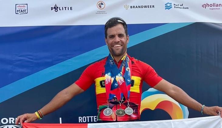El ciclista extremeño Javier Sánchez consigue tres medallas en los “World Police and Fire Games 2022”