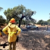 Un incendio sorprende a los vecinos de El Manantío (Badajoz)