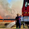 Un incendio se queda a las puertas de la Base Aérea de Talavera (BA)