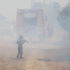 Incendio forestal en San Isidro (Badajoz)