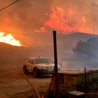 Espeluznantes imágenes del incendio de Las Hurdes