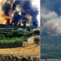 Se reactiva el incendio de Santa Cruz de Paniagua (Cáceres)