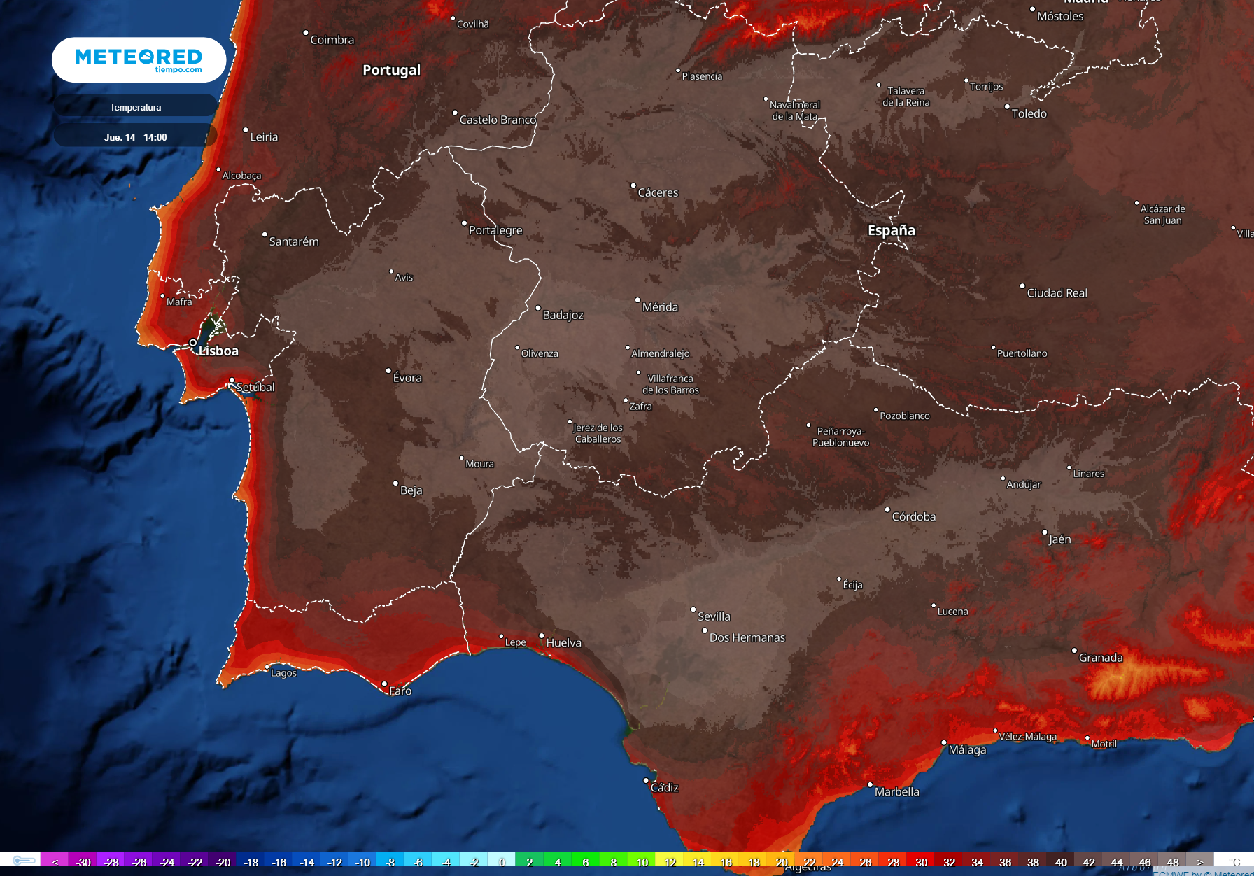 El peor momento de calor se espera esta tarde en la provincia de Badajoz