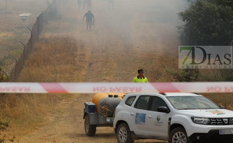 Incendio forestal en San Isidro (Badajoz)