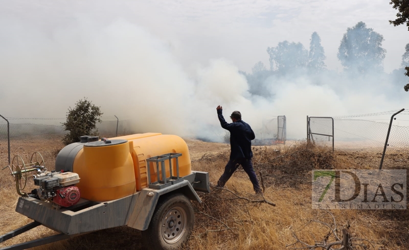 Incendio forestal en San Isidro (Badajoz)