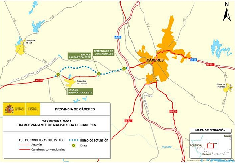 50 M€ costará la nueva variante de Malpartida de Cáceres