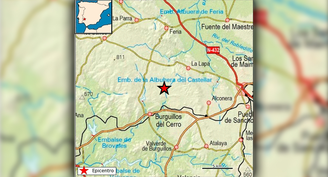 Terremoto en la provincia de Badajoz