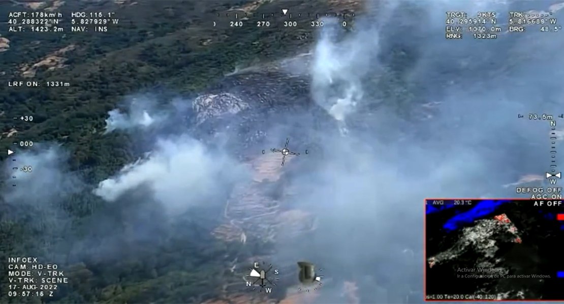 Extremadura hace frente a otro incendio en el término municipal de Hervás