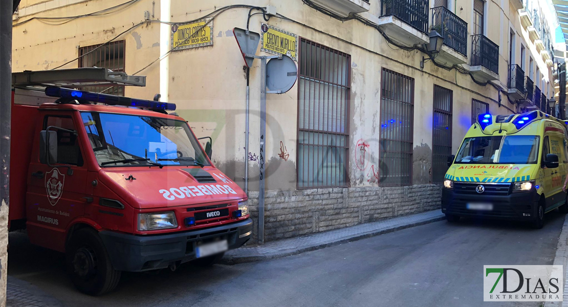 Un trabajador herido tras caer de un andamio en el centro de Badajoz