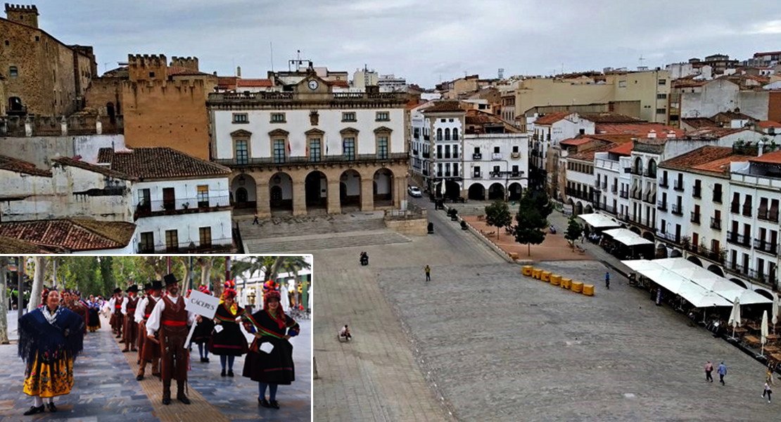 Pretenden abarrotar la Plaza Mayor de Cáceres para bailar la jota