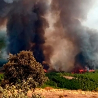 Se complica la situación en el incendio en el norte extremeño