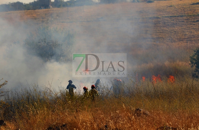 Nivel 1 de Peligrosidad en un incendio a las afueras de Badajoz