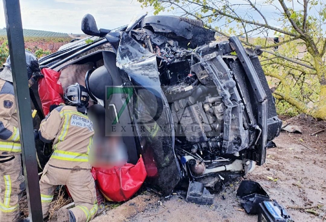 Grave accidente a la salida de Badajoz