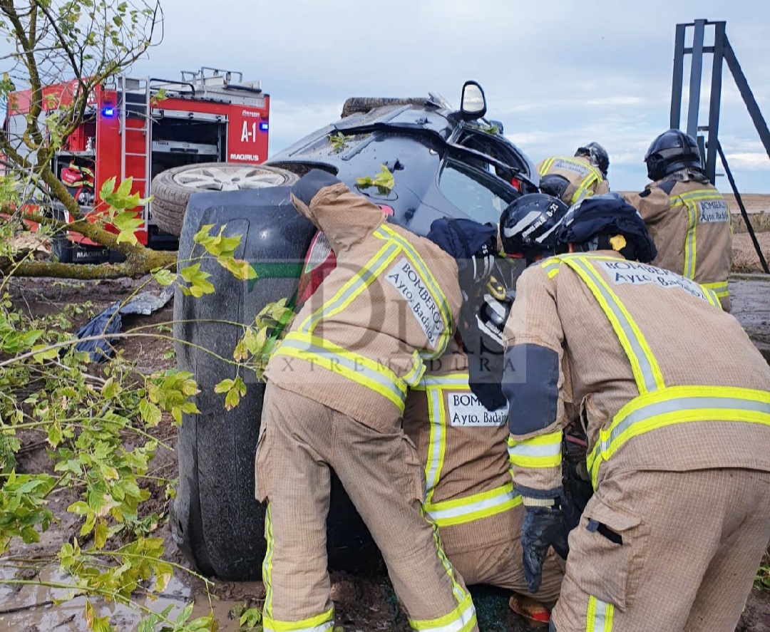 Grave accidente a la salida de Badajoz