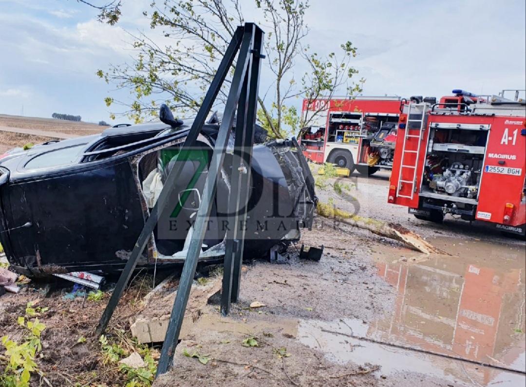 Grave accidente a la salida de Badajoz