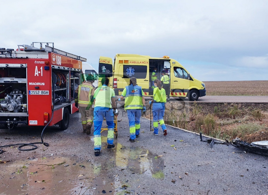 Grave accidente a la salida de Badajoz