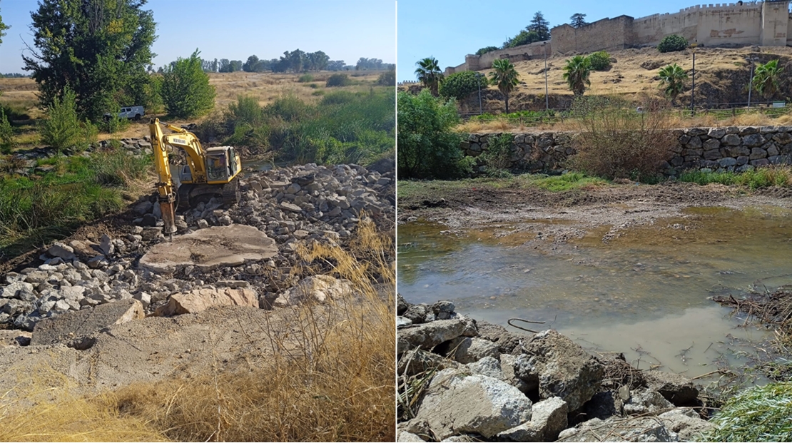 Eliminan dos badenes de hormigón en Badajoz y Don Benito