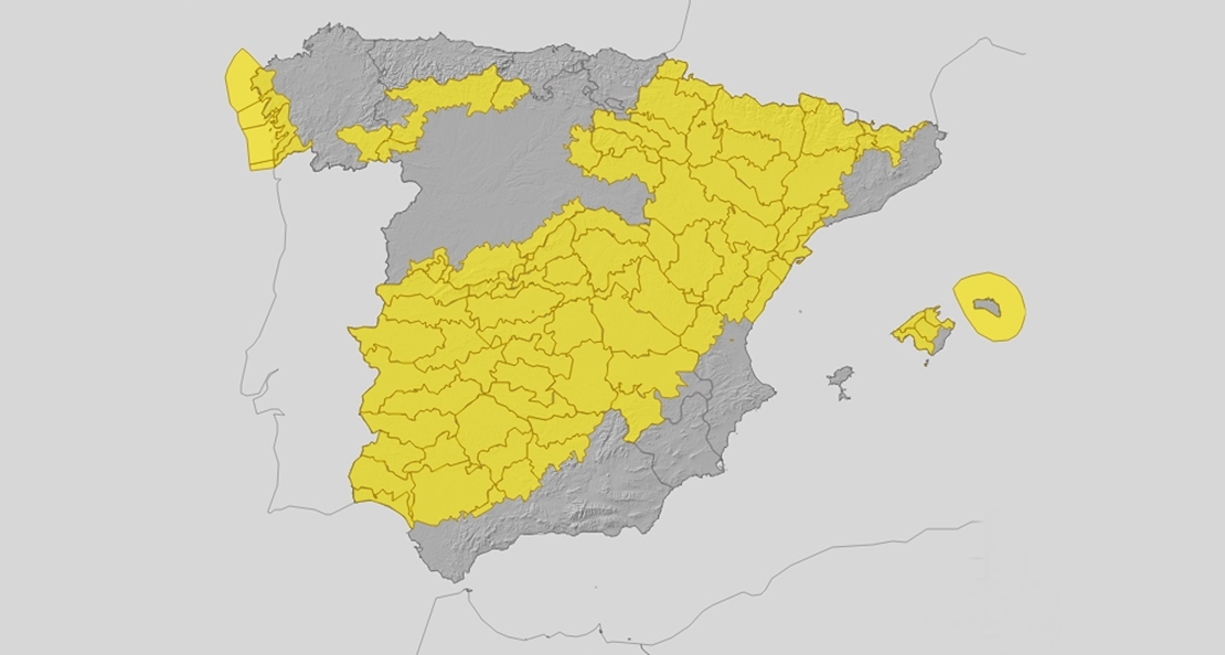 Toda Extremadura en aviso amarillo por lluvias para el martes