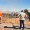 Incendio cercano a la autovía frente a Las Bóvedas (Badajoz)j