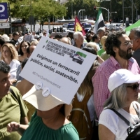 Imágenes que deja la manifestación en Madrid por un tren digno para Extremadura