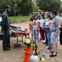 Exhibición de medios de la Guardia Civil para los usuarios de Aexpainba