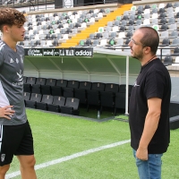 Muller se muestra encantado tras su gol con el CD. Badajoz