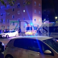 Accidente urbano en San Roque (Badajoz)