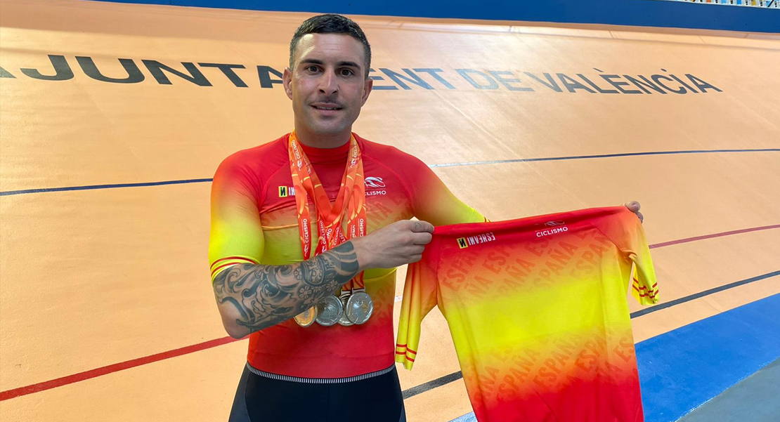 Dos oros y dos platas para Rubén Tanco en el Campeonato de España de Ciclismo Adaptado en pista