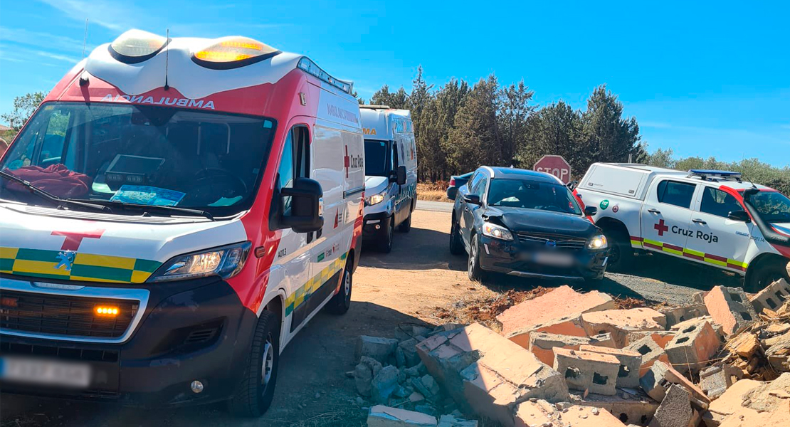 Cuatro heridos en un accidente cerca de Zafra