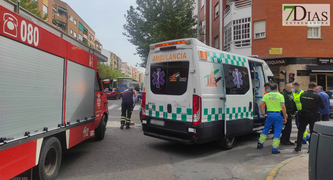 Colisión en la avenida Ricardo Carapeto de Badajoz