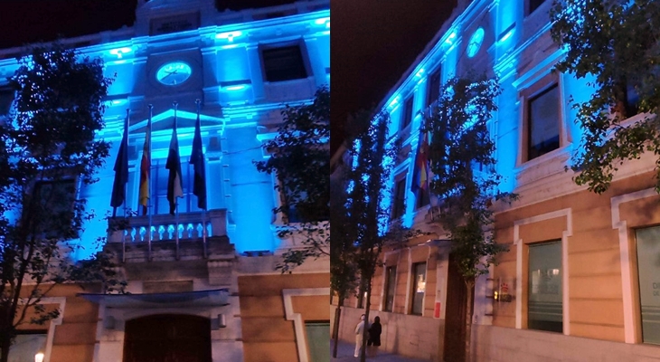 Azul turquesa en solidaridad con la dislexia