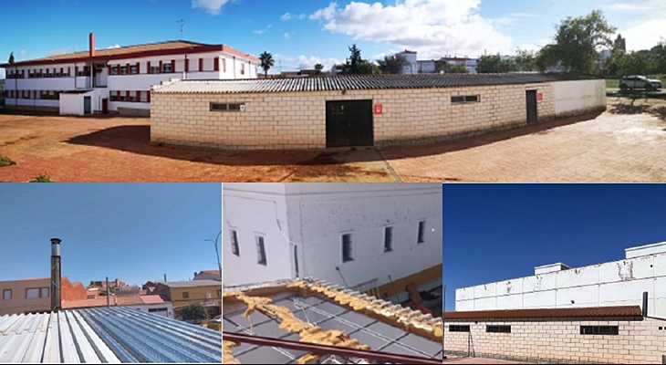 La Diputación de Badajoz elimina el fibrocemento en edificios y construcciones