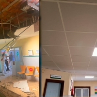 Reparan el techo que se derrumbó en el Materno Infantil de Badajoz
