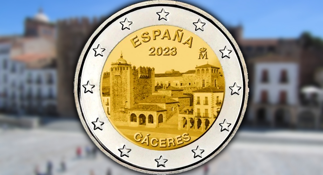 Cáceres aparecerá en las monedas de dos euros en 2023