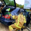 Accidente en la avenida de Elvas: una mujer rescatada