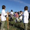 Más de 500 personas recorren los terrenos donde iría el macrovertedero de Salvatierra