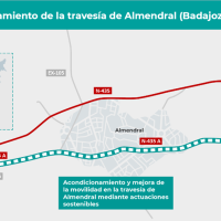 Aprobado el proyecto para mejorar la travesía de Almendral (Badajoz)