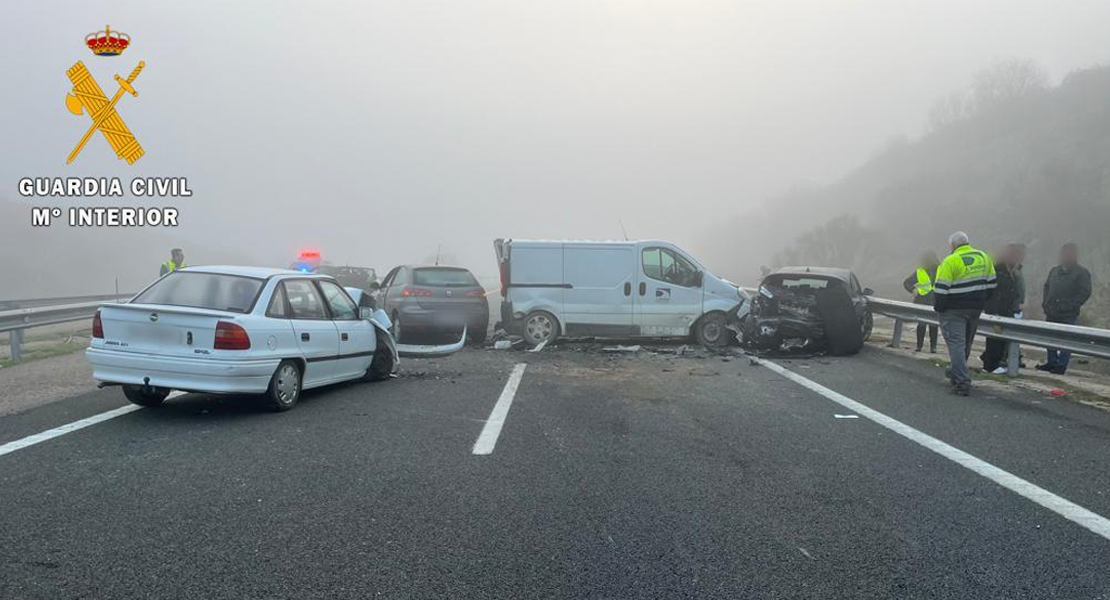 Imágenes del aparatoso accidente en la autovía extremeña esta madrugada