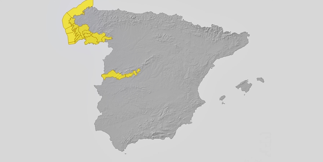 Vuelve la alerta por lluvias a Extremadura