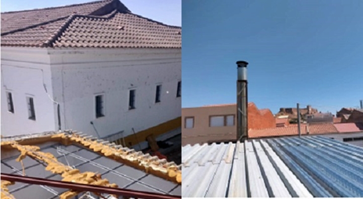 Retirada y sustitución de fibrocemento en colegios y centros educativos extremeños