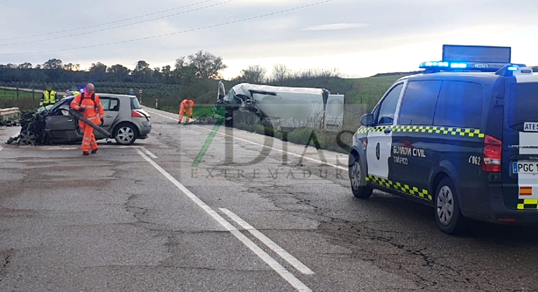 Accidente mortal en la carretera Badajoz/Olivenza