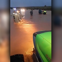 Vídeo del complejo rescate de un hombre entre Montijo y La Roca de la Sierra