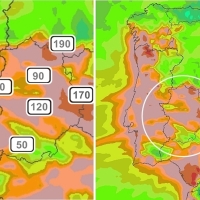 Mucha atención a los acumulados en Extremadura los próximos siete días